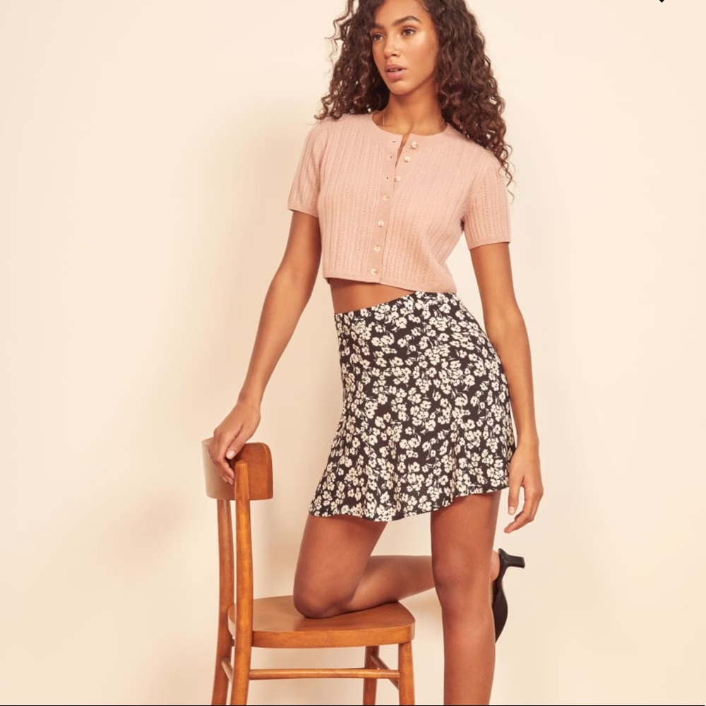Reformation flounce skirt